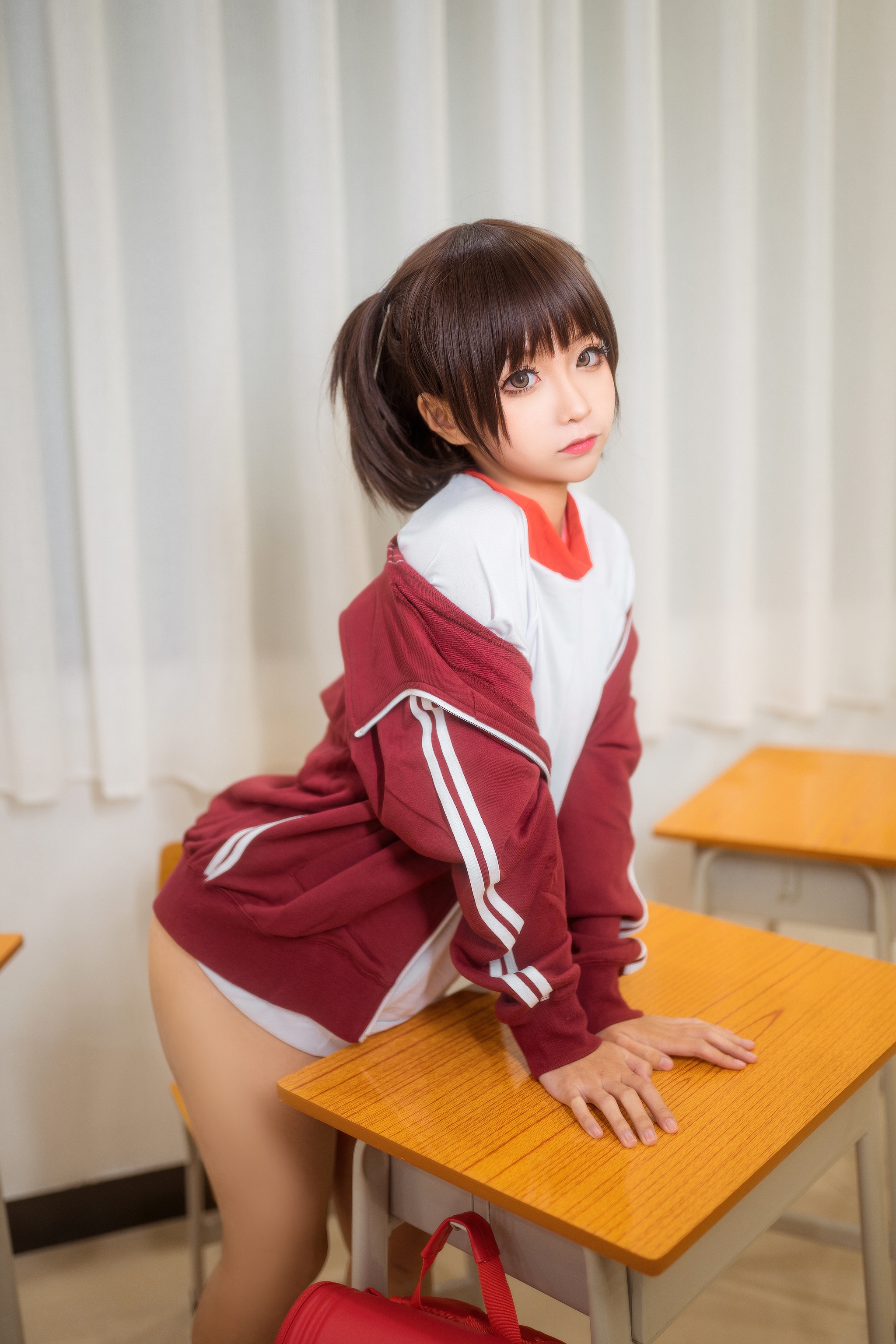 蠢沫沫 - NO.060 体操服红[45P]-XikXak